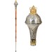 Drum Major's Mace for Children | Silver-Gold | Chased